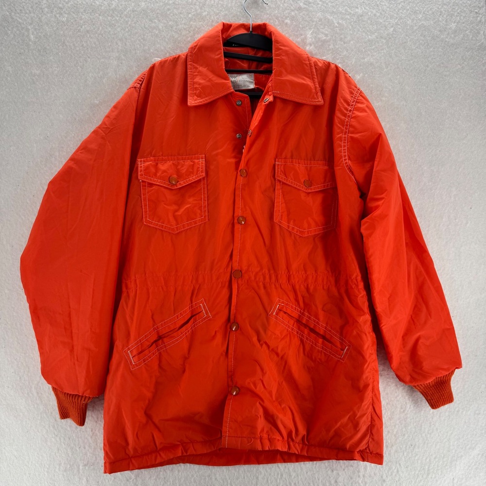 West Wind - VTG Buccaneer Utility Hooded Jacket - Orange - M - Mens